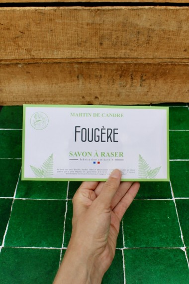 Raser Fougère soap in envelope.